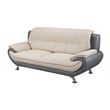 AE208 Light Gray and Dark Gray Color With Sofa Faux and Bonded Leather