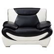 AE209 Black and White Color With Faux Leather Chair