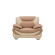 AE209 Camel (Tan) and Ivory Color With With Faux Leather Chair