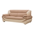 AE209 Camel (Tan) and Ivory Color With With Faux Leather Sofa