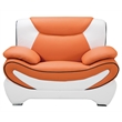 AE209 Orange and White Color With With Faux Leather Chair
