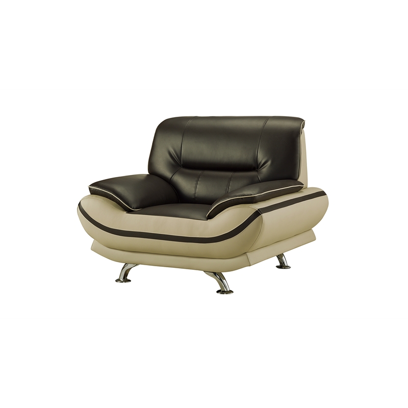 AE709-MA-LG-CHR Burgundy (Brown) and Khaki (Tan) Color With Chair Faux Leather