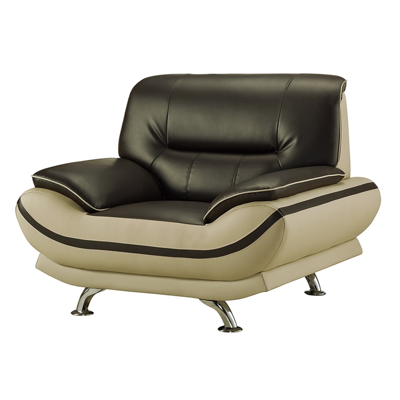 AE709-MA-LG-CHR Burgundy (Brown) and Khaki (Tan) Color With Chair Faux Leather