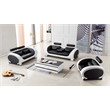 AE-D802 2-Tones Black and White Color With Faux Leather Chair