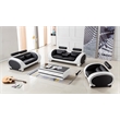 AE-D802 2-Tones in Black and White Color With Faux Leather Sofa