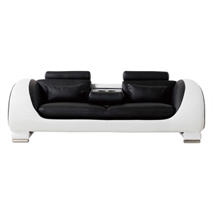 ae-d802 2-tones in black and white color with faux leather sofa