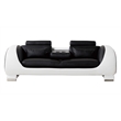 AE-D802 2-Tones in Black and White Color With Faux Leather Sofa