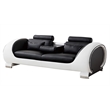 AE-D802 2-Tones in Black and White Color With Faux Leather Sofa