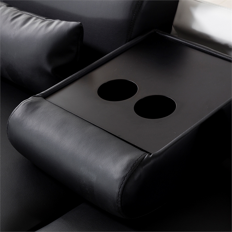 AE-D802 Dark Chocolate (Brown) and Cream Color With Faux Leather Sofa