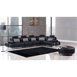 AE-L607 Black Color With Faux Leather Sectional