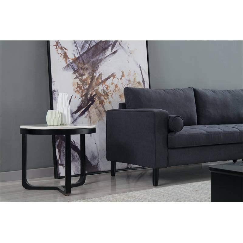 AE-LD826L Dark Gray Color With Velvet Right Facing Chaise Sectional