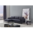 AE-LD826R Dark Gray Color With Velvet Left Facing Chaise Sectional