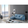 AE-LD828R Light Blue Color With Velvet Left Facing Chaise With Sectional