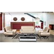 EK9608 Cream and Taupe Color With Genuine Leather Sofa
