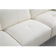 EK-L095 White Color With Italian Leather 4-piece Sectional and 1 console