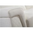 EK-L095 White Color With Italian Leather 4-piece Sectional and 1 console