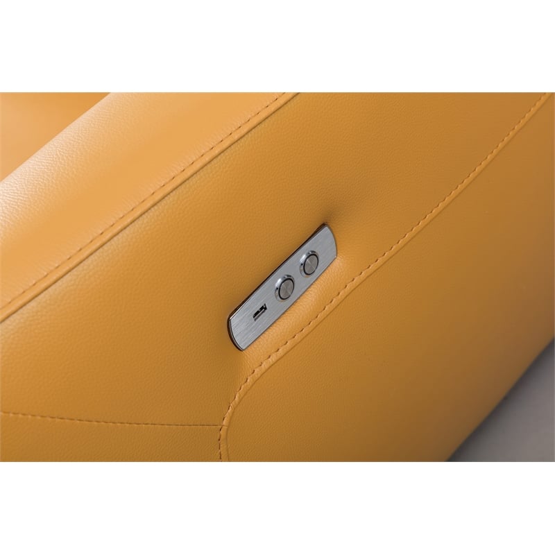 EK-L8001R Top grain leather Yellow Color With Sectional Left Facing Chaise