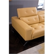 EK-L8007 Yellow Color Italian Top-grain Leather Sectional Right Facing Chaise