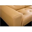 EK-L8007 Yellow Color Italian Top-grain Leather Sectional Right Facing Chaise
