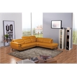 EK-LH756 Honey Yellow Color With Top-grain Cow Hide Sectional Right Facing