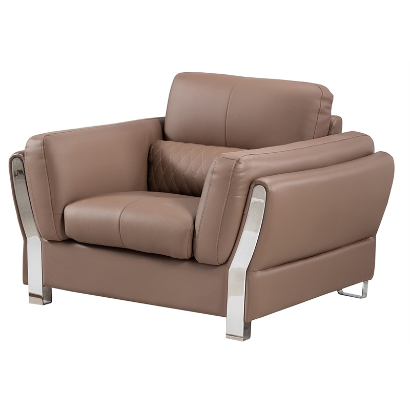 AE690 Taupe (Brown) Color With Microfiber Leather Chair