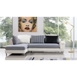 AE-L343 Gray Color With Fabric Sectional Left Facing Chaise
