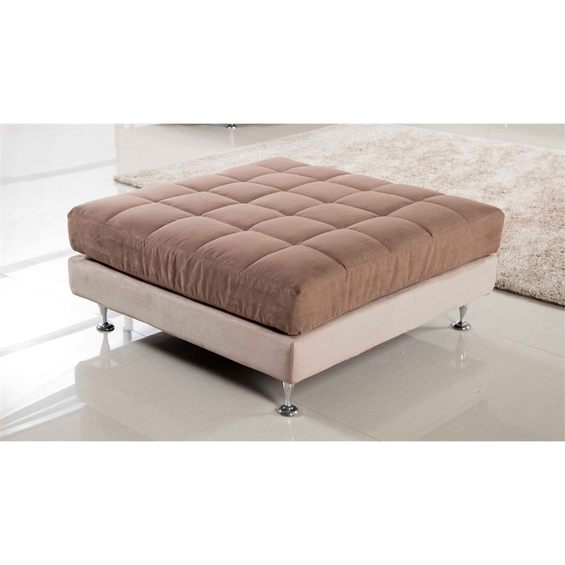 AE-L382 Light Brown Color With Microfiber Sectional Right Facing Chaise