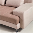 AE-L382 Light Brown Color With Microfiber Sectional Left Facing Chaise