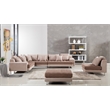 AE-L382 Light Brown Color With Microfiber Sectional Left Facing Chaise