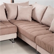 AE-L382 Light Brown Color With Microfiber Sectional Left Facing Chaise