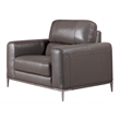 EK016 Taupe (Brown) Color With Italian Leather Chair
