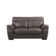 EK020 Taupe (Brown) Color With Italian Leather Loveseat