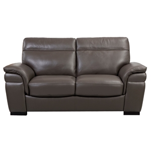 ek020 taupe (brown) color with italian leather loveseat