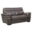 EK020 Taupe (Brown) Color With Italian Leather Loveseat