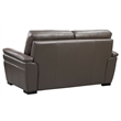 EK020 Taupe (Brown) Color With Italian Leather Loveseat