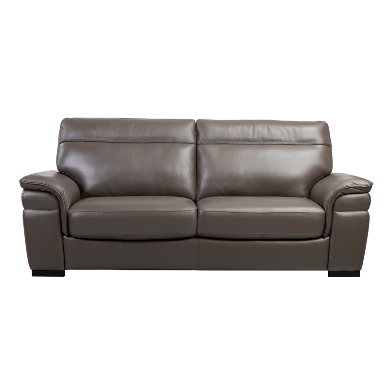 EK020 Taupe (Brown) Color With Italian Leather Sofa