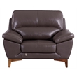 EK080 Taupe (Brown) Color With Italian Leather Chair
