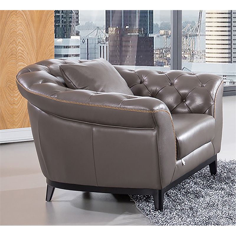 Italian Aniline Leather Chair Cymax, Italian Vs Aniline Leather
