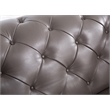 EK093 Taupe (Brown) Color With Full Italian Aniline Leather Loveseat