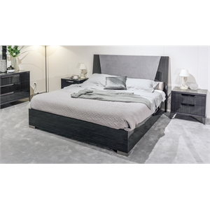 b-alf01 dark gray color eastern king bed no box spring or no slate