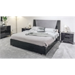 B-ALF01 Dark Gray Color Queen Bed No spring Box or No Slate
