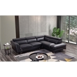 American Eagle Furniture Left Sitting Genuine Leather Sectional in Black