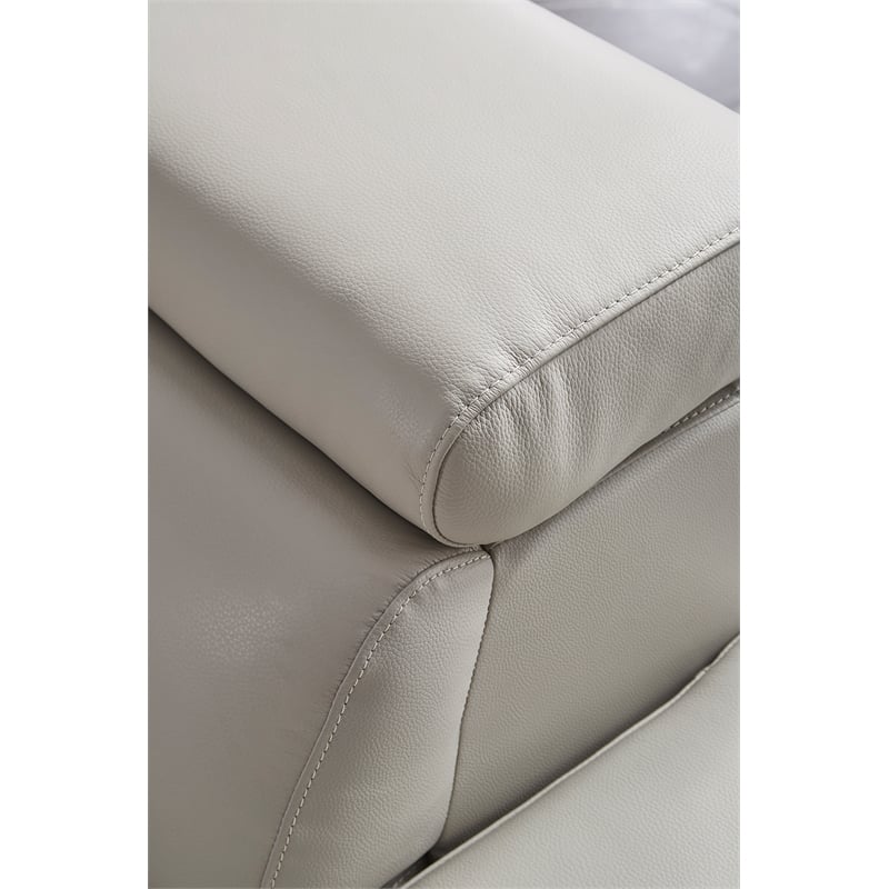 American Eagle Furniture Left Sitting Genuine Leather Sectional in Gray