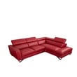 American Eagle Furniture Left Sitting Genuine Leather Sectional in Red