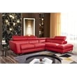 American Eagle Furniture Left Sitting Genuine Leather Sectional in Red