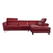 American Eagle Furniture Left Sitting Genuine Leather Sectional in Red