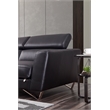 American Eagle Furniture Right Sitting Genuine Leather Sectional in Black