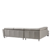 American Eagle Furniture Right Sitting Genuine Leather Sectional in Gray