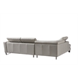 American Eagle Furniture Right Sitting Genuine Leather Sectional in Gray