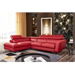 American Eagle Furniture Right Sitting Genuine Leather Sectional in Red